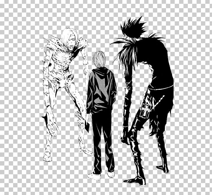 Ryuk Rem Light Yagami Death Note PNG, Clipart, Anime, Art, Become, Black And White, Cartoon Free PNG Download
