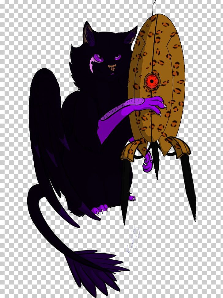 Cat Illustration Purple Legendary Creature PNG, Clipart, Animals, Art, Bat, Carnivoran, Cat Free PNG Download
