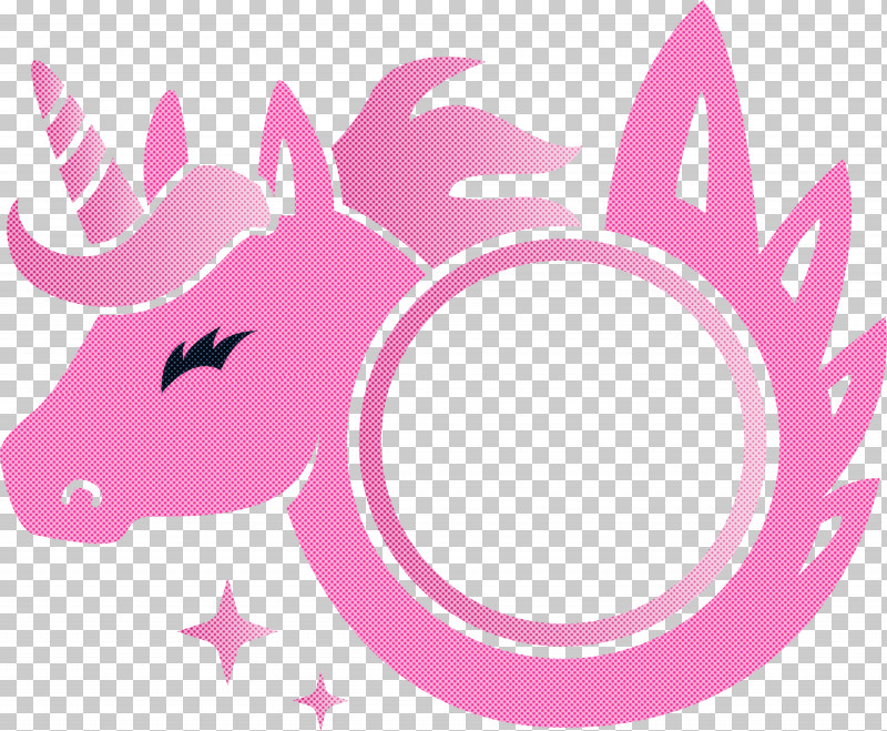 Unicorn Frame PNG, Clipart, Circle, Head, Horn, Magenta, Nose Free PNG Download