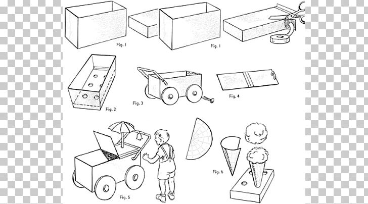 Ice Cream Paper Car Transport Child PNG, Clipart, Angle, Art, Automotive Design, Auto Part, Black And White Free PNG Download