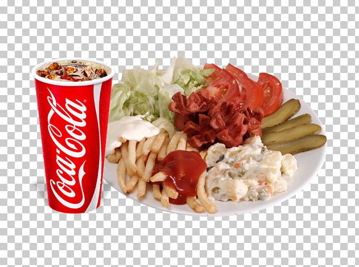Vegetarian Cuisine Fizzy Drinks Coca-Cola Full Breakfast Fast Food PNG, Clipart,  Free PNG Download