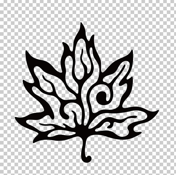 Maple Leaf Black And White PNG, Clipart, Background Black, Black, Black And White, Black Background, Black Hair Free PNG Download