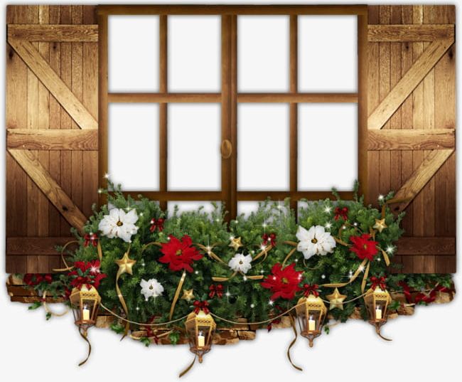 Wooden Window Frames Floral Decoration PNG, Clipart, Decoration, Decoration Clipart, Floral Clipart, Flowers, Frame Free PNG Download