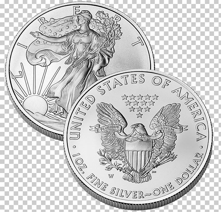 West Point Mint American Silver Eagle Coin PNG, Clipart, American Gold Eagle, American Silver Eagle, Black And White, Bullion, Bullion Coin Free PNG Download