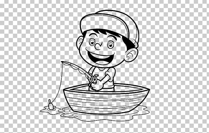 Drawing Boat Painting Coloring Book Fishing PNG, Clipart, Artwork, Black And White, Boat, Boy With Umbrella, Cartoon Free PNG Download