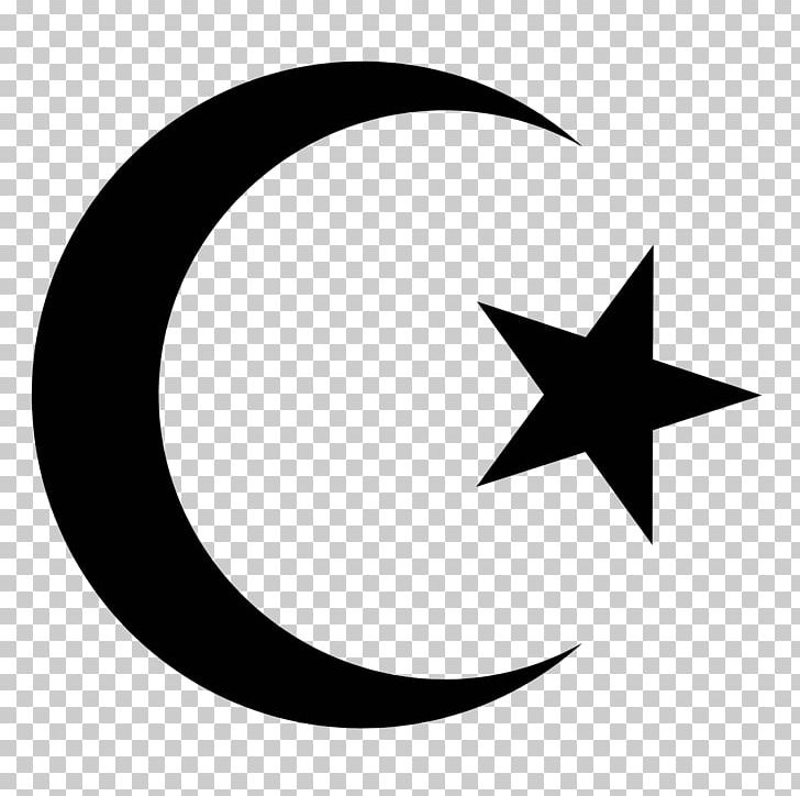 Star And Crescent Symbols Of Islam PNG, Clipart, Angle, Artwork, Black And White, Circle, Crescent Free PNG Download