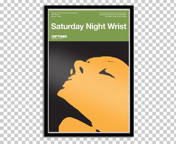 Poster Saturday Night Wrist Deftones Koi No Yokan Screen Printing PNG, Clipart, Album, Around The Fur, Compact Disc, Deftones, Gore Free PNG Download
