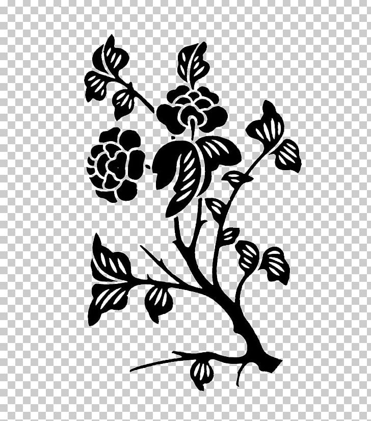 Black And White Drawing Illustration PNG, Clipart, Black, Black And White Lines, Branch, Cartoon, Flower Free PNG Download