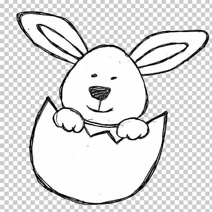 Domestic Rabbit Doodle PNG, Clipart, Animal Figure, Area, Art, Black And White, Blog Free PNG Download