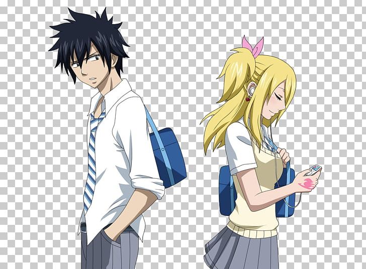 Gray Fullbuster Lucy Heartfilia Erza Scarlet Natsu Dragneel YouTube PNG, Clipart, Anime, Black Hair, Cartoon, Character, Clothing Free PNG Download