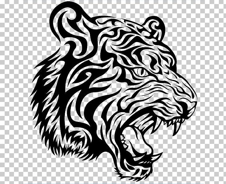 Tiger Tattoo PNG, Clipart, Animals, Big Cats, Black, Black And White, Body  Modification Free PNG Download
