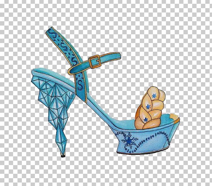Sandal Shoe High-heeled Footwear Drawing PNG, Clipart, Accessories, Aqua, Blue, Blue Shoes, Color Free PNG Download