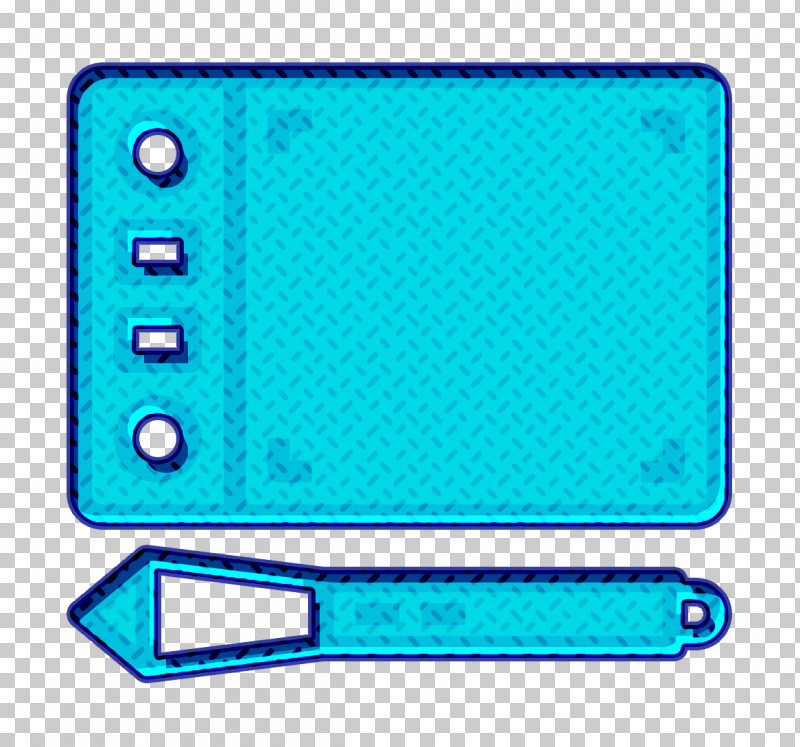 Wacom Icon Digital Service Icon Graphic Tablet Icon PNG, Clipart, Aqua, Digital Service Icon, Electric Blue, Graphic Tablet Icon, Rectangle Free PNG Download