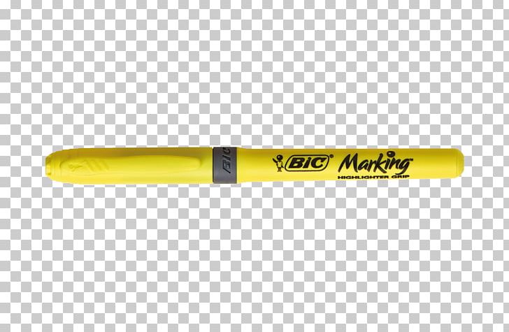 Bic Marker Pen Yellow Highlighter PNG, Clipart, Amarillo, Bic, Chisel, Grip, Highlighter Free PNG Download
