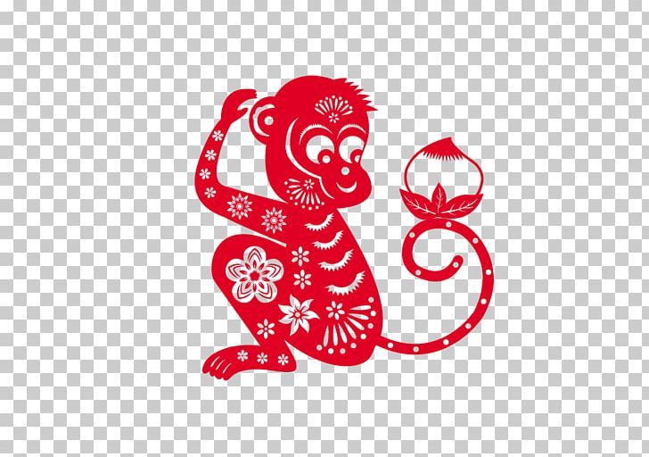 Chinese New Year Monkey Greeting Card New Years Day PNG, Clipart, Animals, Chinese Zodiac, Cut, Graphic Design, Greeting Free PNG Download