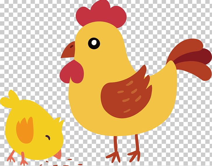 Yellow-hair Chicken Little Yellow Chicken Euclidean Farm PNG, Clipart, Animal, Animals, Art, Bird, Chicken Free PNG Download
