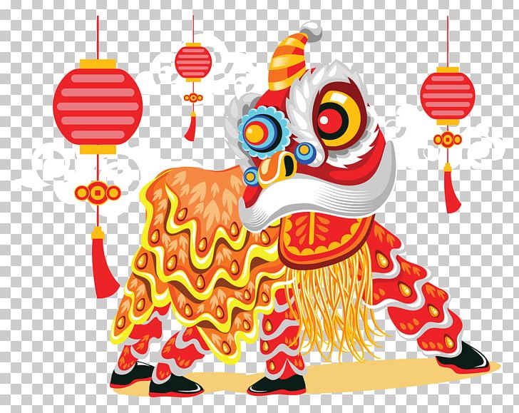 Lion Dance Chinese New Year Illustration PNG, Clipart, Animals, Art, Cartoon, China, Chinese Free PNG Download