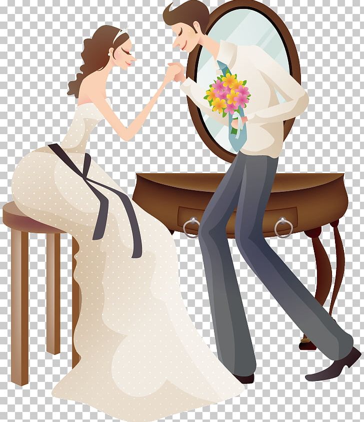 Wedding Invitation Marriage Set PNG, Clipart, Bride, Cartoon Couple, Chair, Couple, Couple Vector Free PNG Download