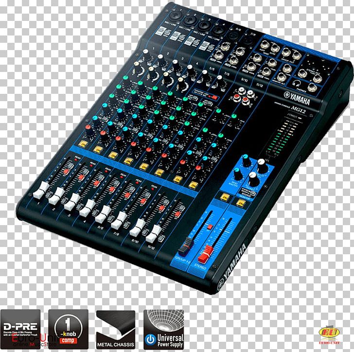 Audio Mixers Yamaha MG12XU Yamaha Corporation Mixing Console Yamaha MG12 No. Of Channels:12 Audio Mixing PNG, Clipart, Audio Equipment, Audio Mixers, Audio Mixing, Electronic Device, Electronic Engineering Free PNG Download