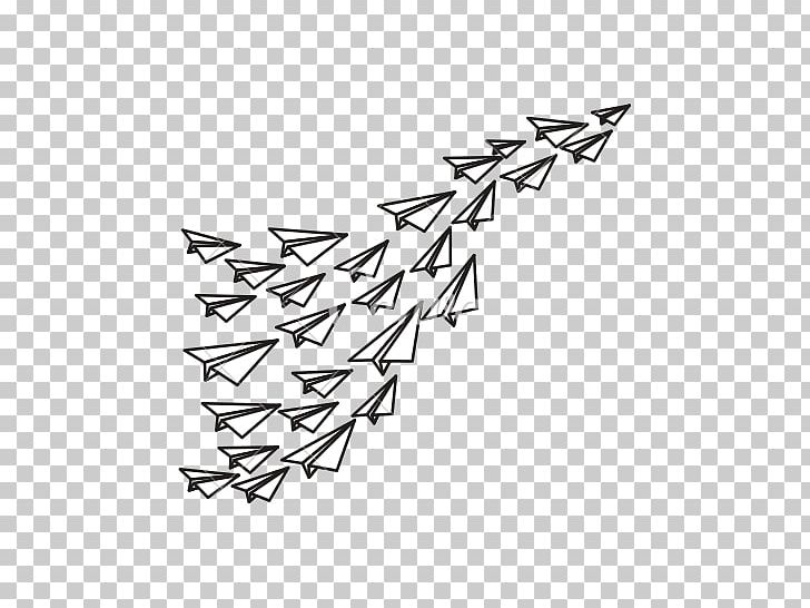 Paper Plane Airplane Drawing PNG, Clipart, Airplane, Angle, Black And White, Branch, Drawing Free PNG Download