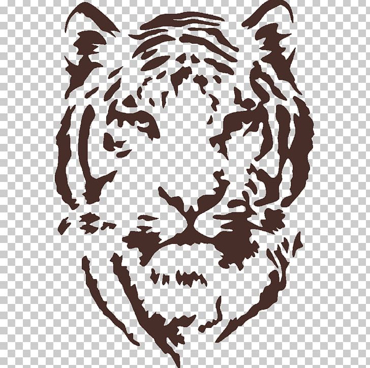 Graphics Tiger Stencil PNG, Clipart, Art, Big Cats, Black, Black And White, Carnivoran Free PNG Download