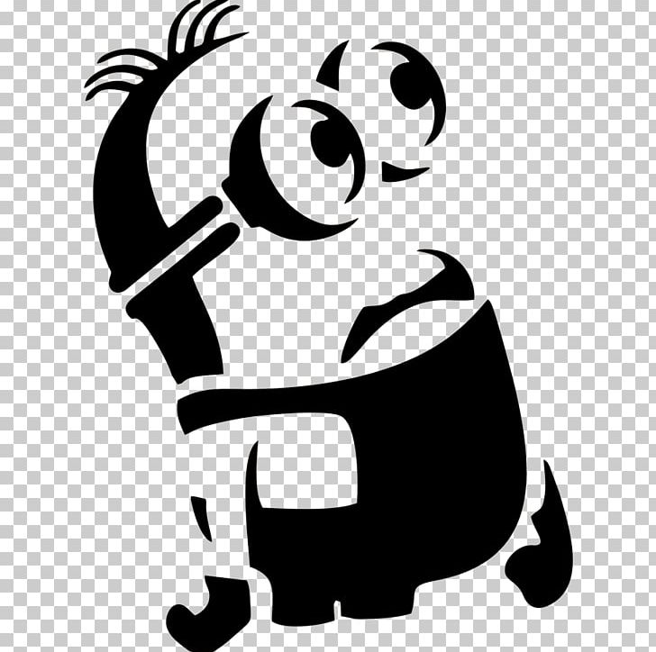 Silhouette Stencil YouTube Minions PNG, Clipart, Animals, Artwork, Black, Black And White, Clip Art Free PNG Download