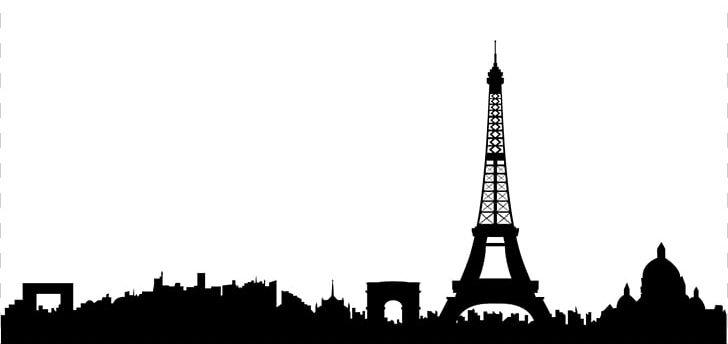 Paris Skyline Silhouette PNG, Clipart, Art, Black And White, Building, Clip Art, Drawing Free PNG Download