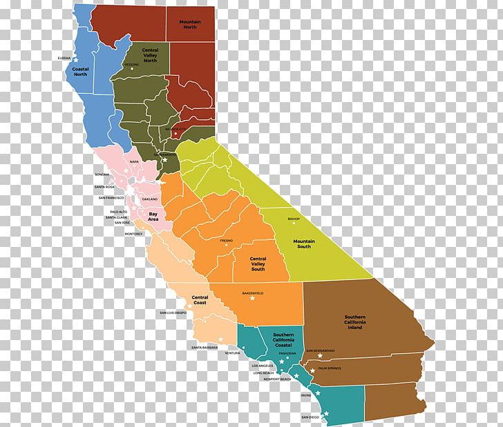 Southern California Central Valley Map Flag Of California PNG, Clipart
