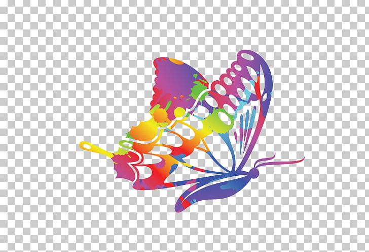 Butterfly Color Stencil Illustration PNG, Clipart, Butterfly Vector, Cmyk Color Model, Colorful Background, Color Pencil, Color Powder Free PNG Download