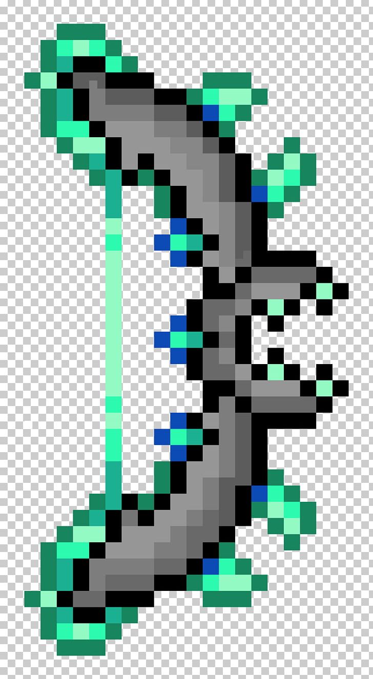 Terraria Wikia Phantasm Pixel Art PNG, Clipart, Angle, Bow And Arrow, Diagram, Green, Line Free PNG Download
