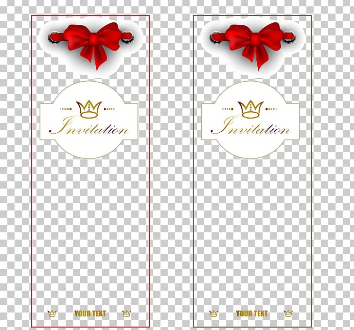 Wedding Invitation Red Adobe Illustrator PNG, Clipart, Art, Banner, Bow, Brand, Elements Vector Free PNG Download