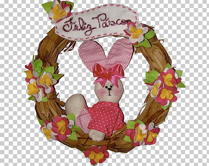 Easter Bunny Floral Design Wreath Garland PNG, Clipart, Art, Basket, Decor, Door, Easter Free PNG Download