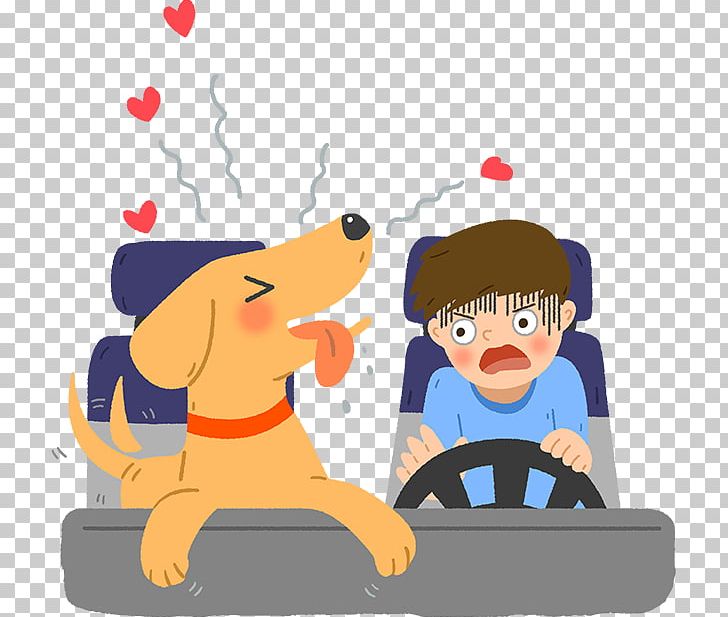 Dog Illustration PNG, Clipart, Cartoon, Designer, Dog, Download, Driving Free PNG Download