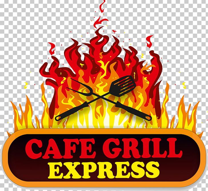 Barbecue Cafe Logo Flame PNG, Clipart, Barbecue, Brand, Cafe, Cuisine, Fire Free PNG Download