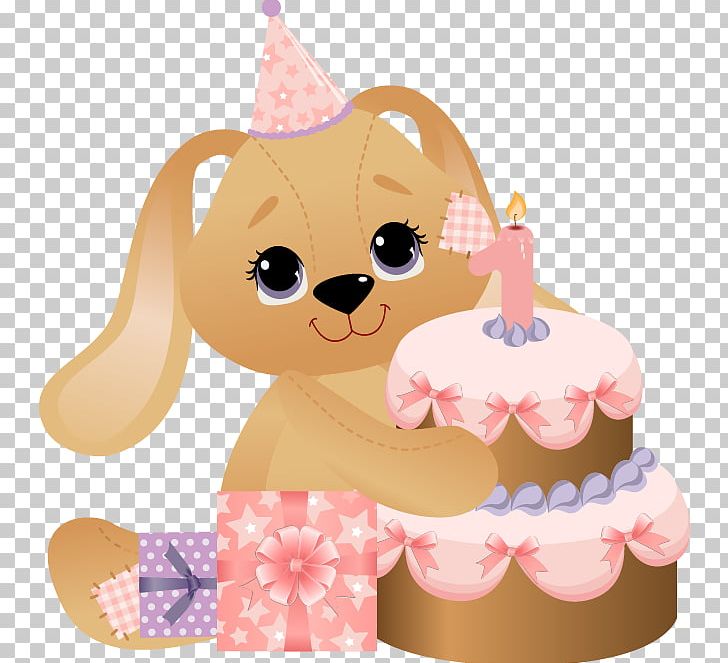 Birthday Cake Rabbit PNG, Clipart, Bear, Cake, Cake Decorating, Carnivoran, Cartoon Bear Free PNG Download