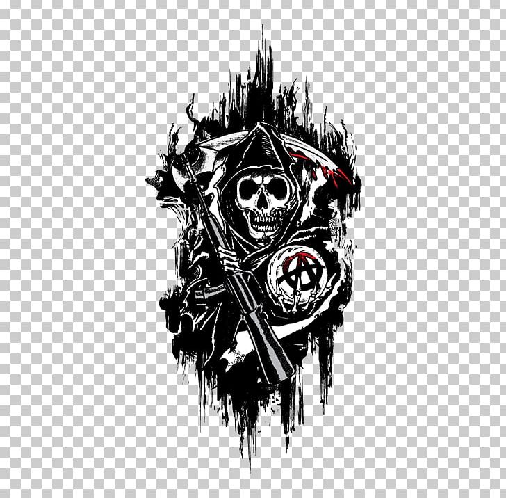 Jax Teller Gemma Teller Morrow Logo Drawing PNG, Clipart, Anarchy, Black And White, Bone, Drawing, Fictional Character Free PNG Download