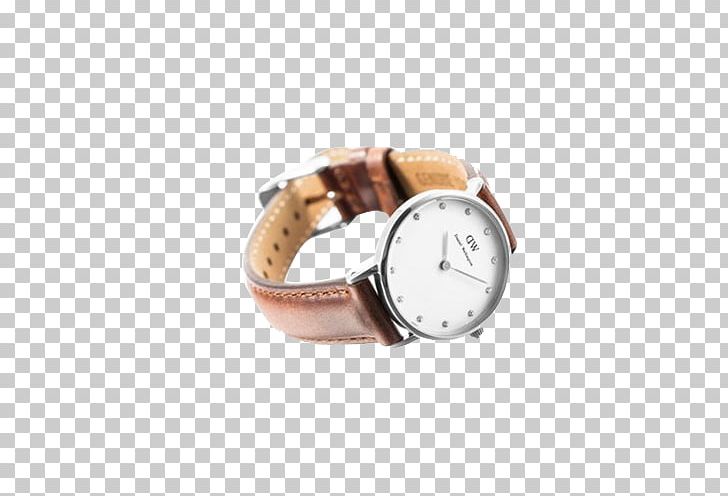 Watch Daniel Wellington Leather Quartz Clock PNG, Clipart, Beige, Brand, Brown, Clock Face, Color Free PNG Download