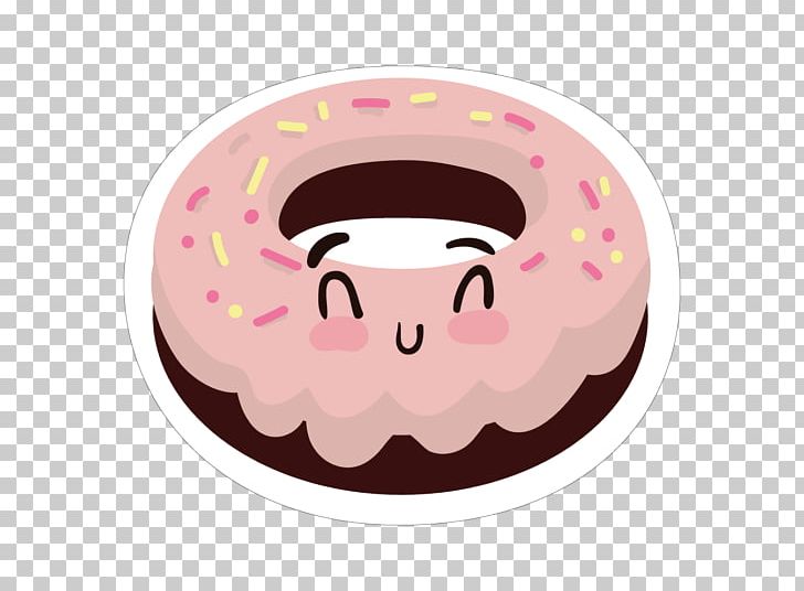 Donuts Ice Cream Cones Sticker Cartoon PNG, Clipart, Cartoon, Cheek, Chimpstickerscom, Donuts, Dunkin Donuts Free PNG Download