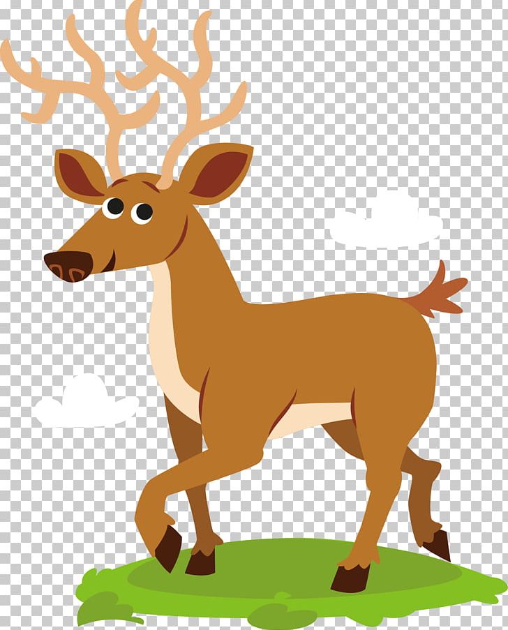 Deer Cartoon Adobe Illustrator PNG, Clipart, Animal, Animals, Antler, Cartoon Character, Cartoon Cloud Free PNG Download