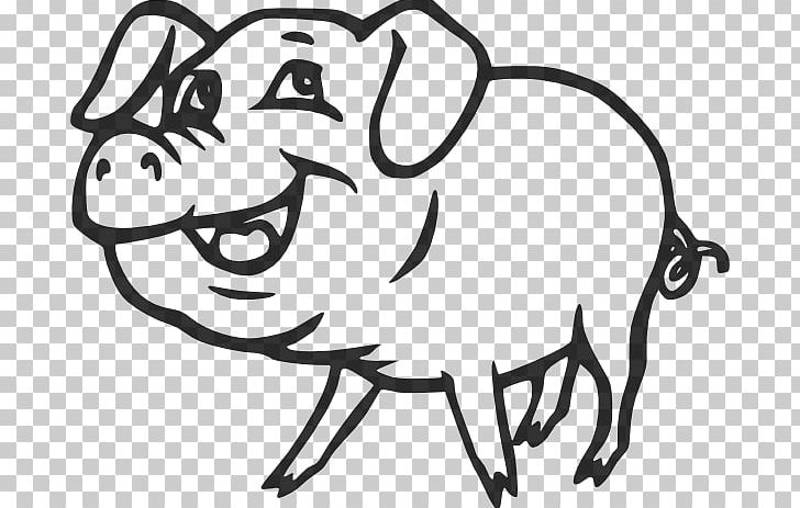 Large White Pig Black And White Drawing PNG, Clipart, Area, Art, Artwork, Black, Black And White Free PNG Download