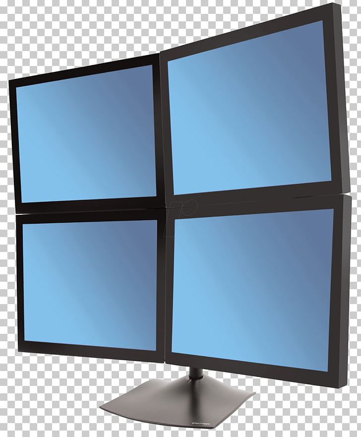Multi-monitor Computer Monitors Flat Display Mounting Interface Monitor Mount Flat Panel Display PNG, Clipart, Angle, Articulating Screen, Computer Monitor Accessory, Electronics, Glass Free PNG Download