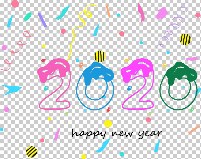 Text Font Pink Line Smile PNG, Clipart, Circle, Happy New Year 2020, Line, New Year 2020, New Years Free PNG Download