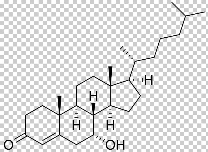 Cholestane 7α-Hydroxy-4-cholesten-3-one Cortisol Triamcinolone Estradiol PNG, Clipart, Androstane, Angle, Area, Black And White, Brand Free PNG Download