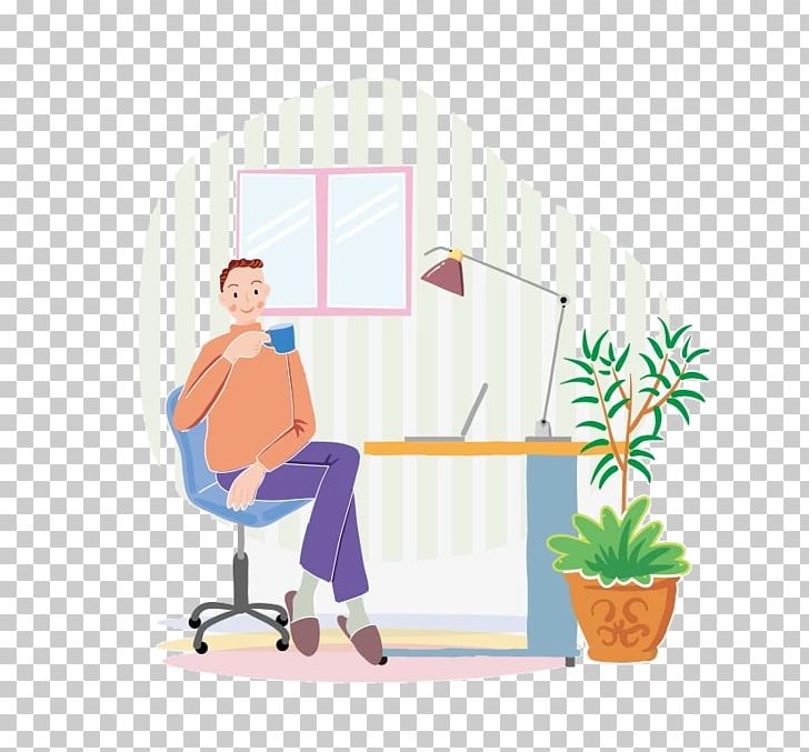 Table Sitting No Computer Desk PNG, Clipart, Area, Art, Business Man, Cartoon, Clip Art Free PNG Download