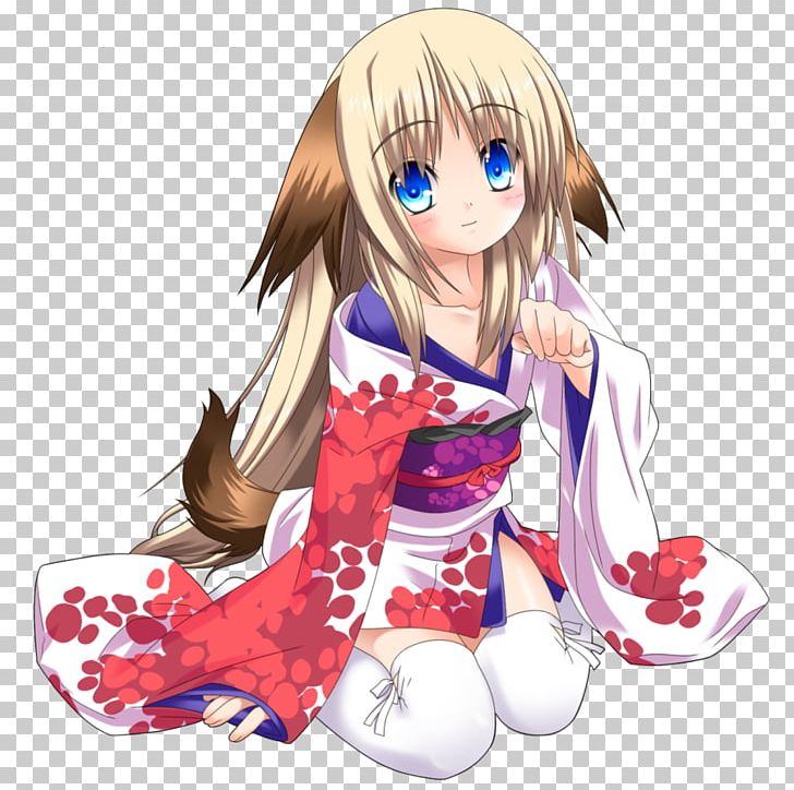 Little Busters! Kud Wafter Desktop Chibi PNG, Clipart, Anime, Black Hair, Brown Hair, Cartoon, Catgirl Free PNG Download