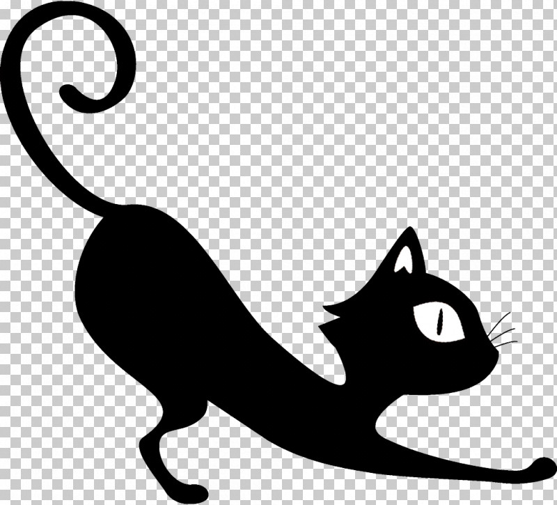 Black Cat Halloween Cat PNG, Clipart, Blackandwhite, Black Cat, Cartoon, Cat, Halloween Free PNG Download