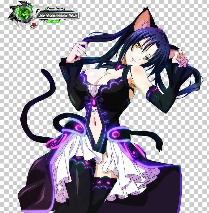 High School DxD Anime Drawing Fan Art PNG, Clipart, Anime, Art, Black Hair, Cartoon, Catgirl Free PNG Download