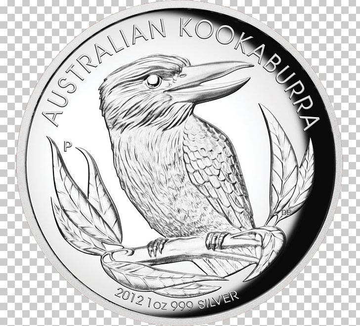 Perth Mint Commemorative Coin Australian Silver Kookaburra PNG, Clipart, Australia, Australian Silver Kookaburra, Beak, Bird, Black And White Free PNG Download