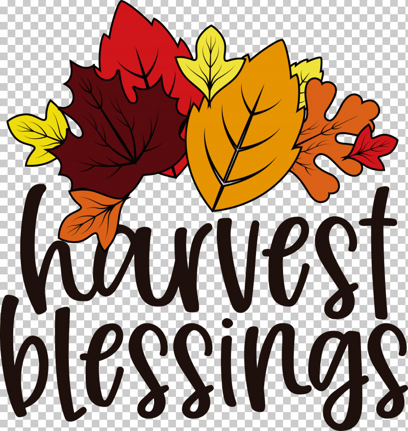 HARVEST BLESSINGS Thanksgiving Autumn PNG, Clipart, Autumn, Biology, Creativity, Cut Flowers, Floral Design Free PNG Download