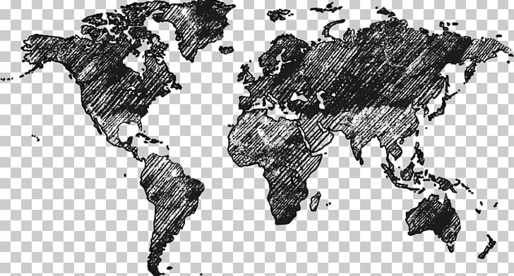World Map The World: Maps Globe PNG, Clipart, Animated Mapping, Atlas, Black And White, Continent, Drawing Free PNG Download